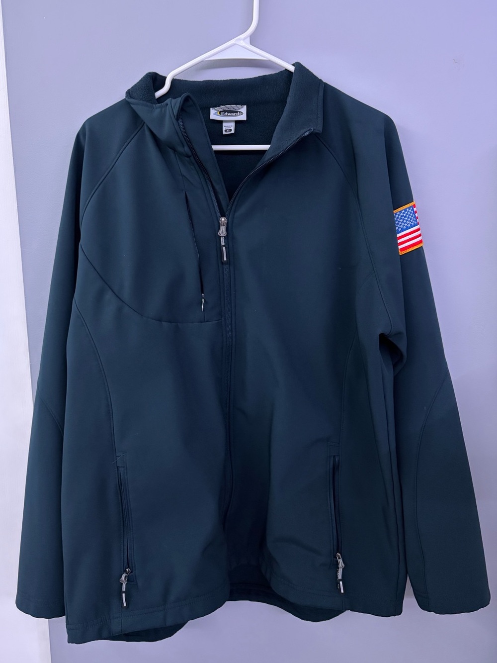 Edwards Men's Navy Full-Zip Softshell Jacket Size XL